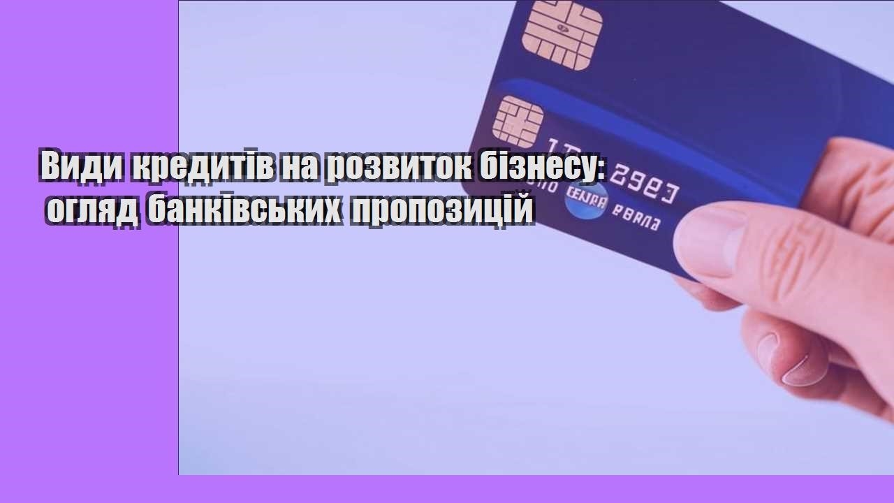Види кредитів на розвиток бізнесу: огляд банківських пропозицій