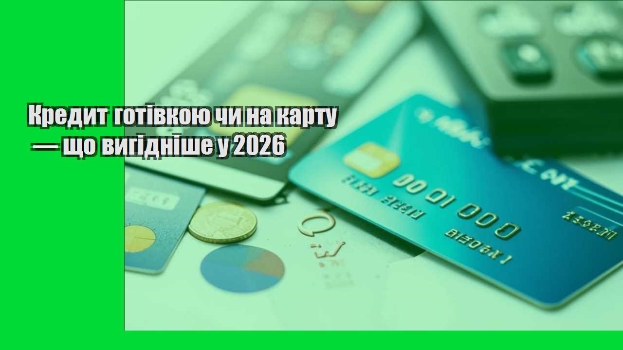 Кредит готівкою чи на карту — що вигідніше у 2026